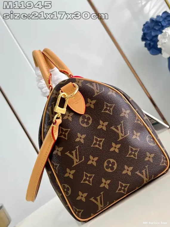 Aaa replica bags Soft 30 Vuitton Speedy Louis Crafty 0609